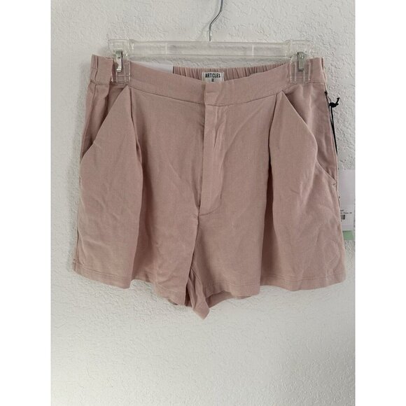 NWT Article of Society Kate Linen Tailored Shorts 2‎ / 26 Dusty Rose Beachy Y2K - Picture 1 of 12